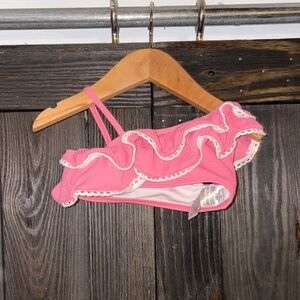 Janie and Jack Pink Ruffle Swimsuit